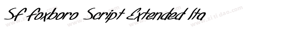 SF Foxboro Script Extended Italic字体转换
